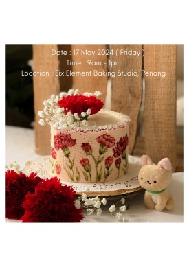 ( 17 May '24 ) Carnation Flower Cake 