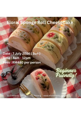 ( 07 July '24 ) Floral Roll Cheese Cake 