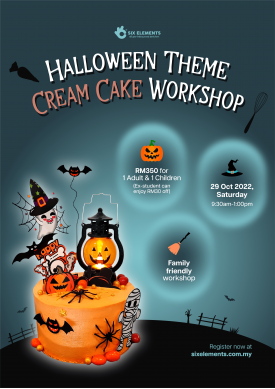 (29 OCT' 2022) Halloween Theme Cream Cake 